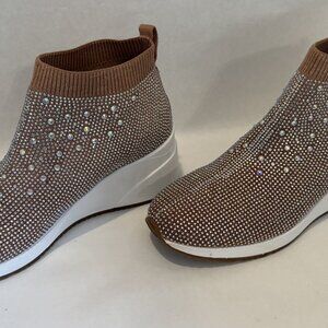 Alex Marie Halika rose gold wedge sneaker size 9.5